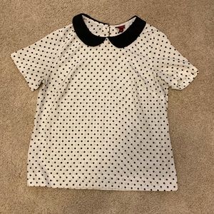 Merona polka dot top size large